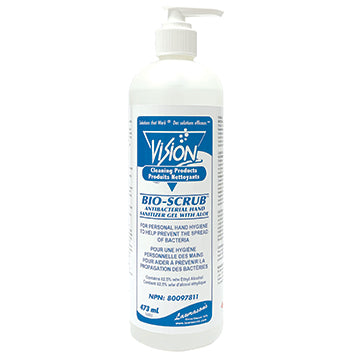 VISION BIO-SCRUB ANTI-BACTERIAL HAND SANITIZER GEL WITH ALOE