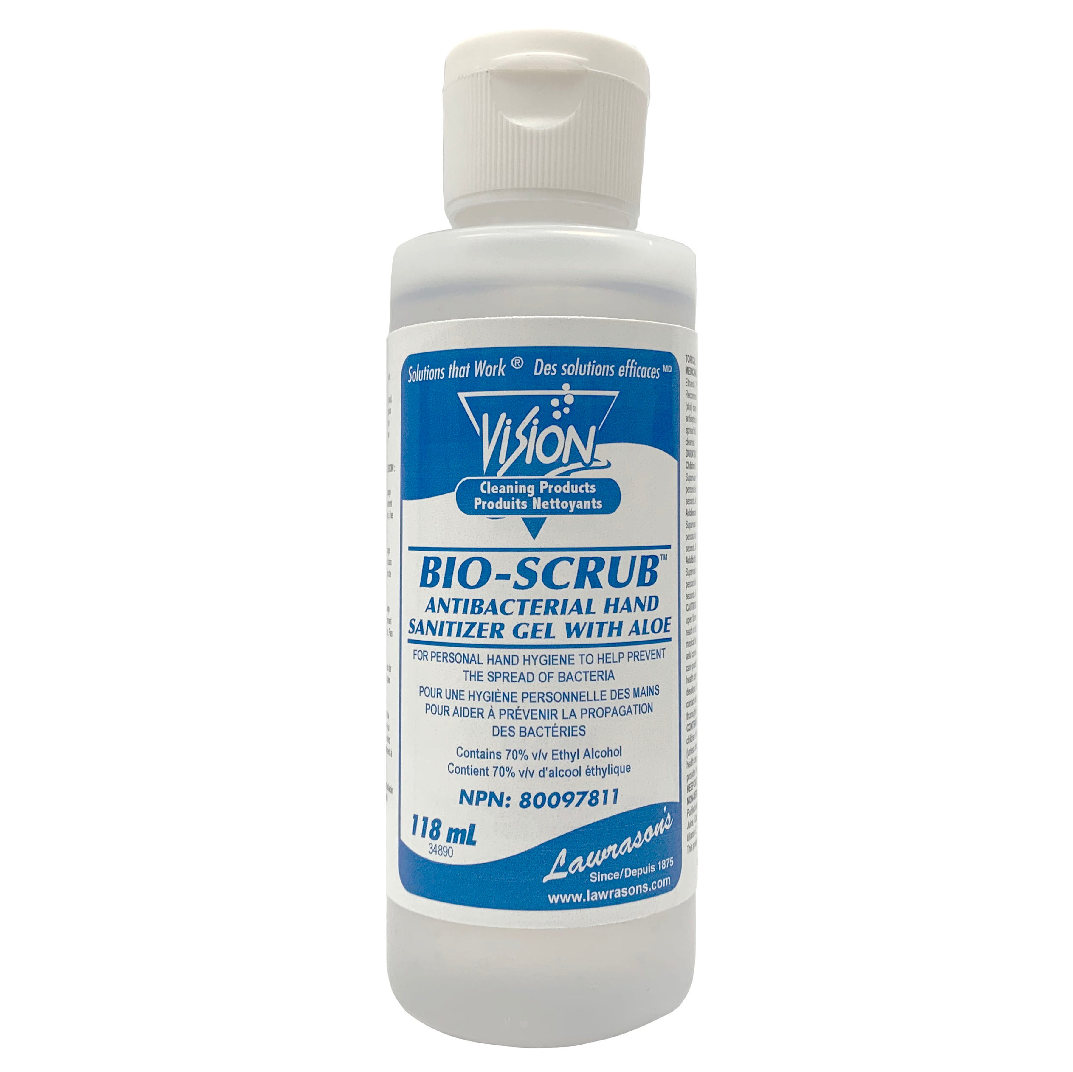 VISION BIO-SCRUB ANTI-BACTERIAL HAND SANITIZER GEL WITH ALOE