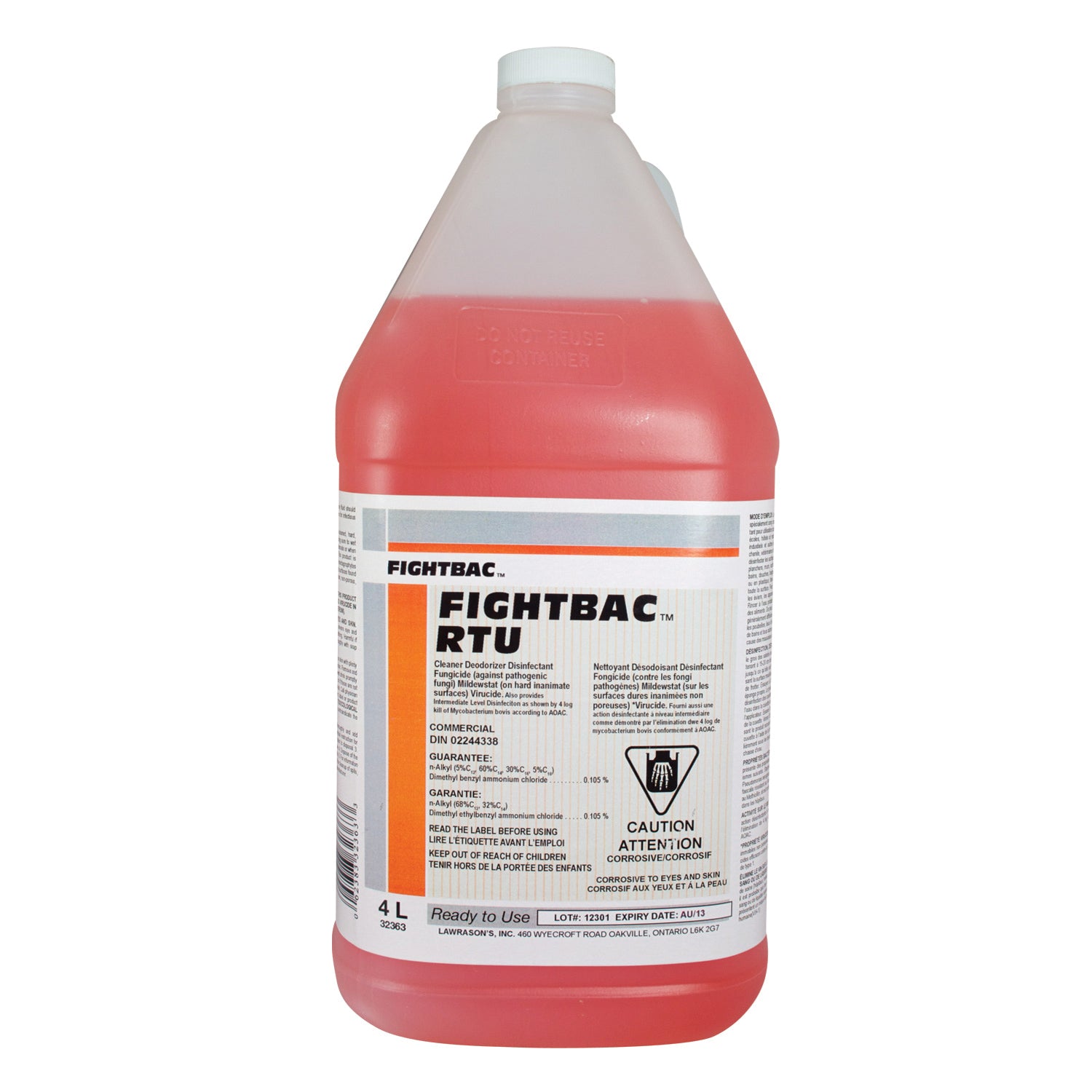 VISION Fightbac™ RTU Cleaner, Deodorizer, Disinfectant, Fungicide